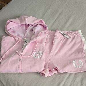 Victorias Secret PINK 2pc Fleece Hoodie/Short Set